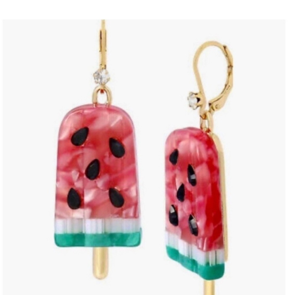 NWT Betsey Johnson Watermelon State Popsicle Dangling Earrings